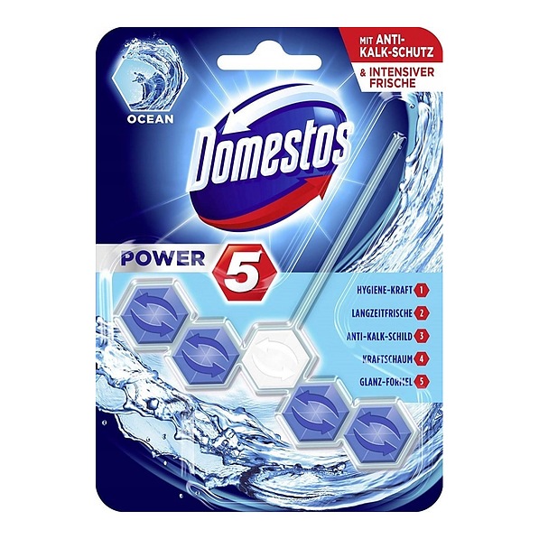 DOMESTOS Power Ocean 55 g - zawieszka do WC