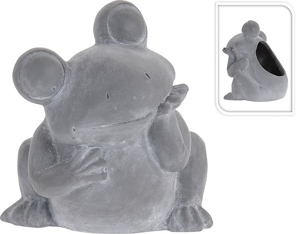 Donica/osłonka na kwiaty ŻABA 14xh20cm
