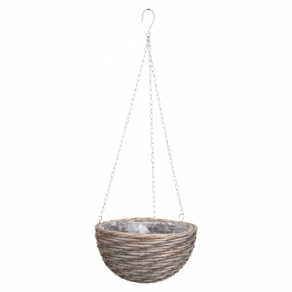 Doniczka / Osłonka na kwiaty wisząca wiklinowa z wieszakiem FLOWER BASKET BIRD 30 cm