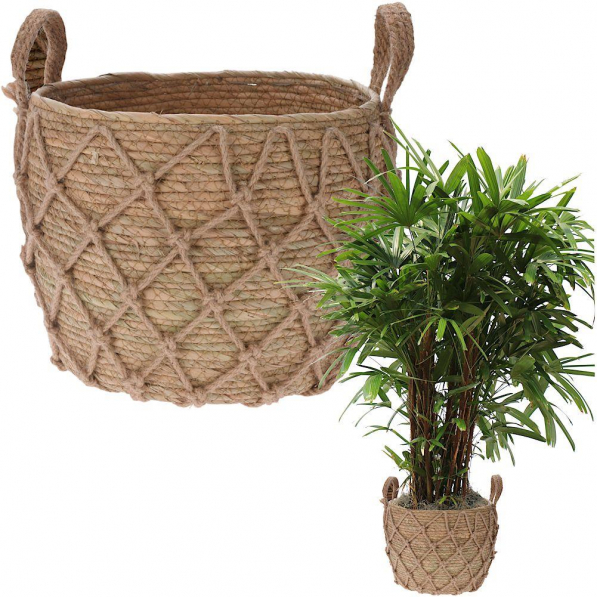 Doniczka / Osłonka na kwiaty z trawy morskiej NATURE BIG 34 cm