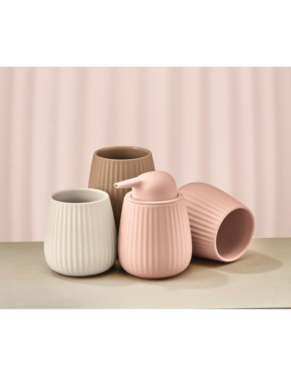Dozownik do mydła w płynie lub płynu do mycia naczyń ceramiczny KLEINE WOLKE GROOVE