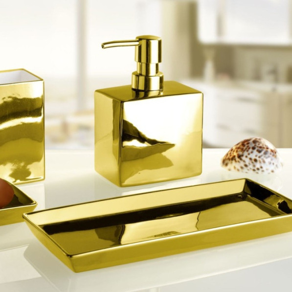 Dozownik do mydła w płynie lub płynu do mycia naczyń porcelanowy KLEINE WOLKE GLAMOUR