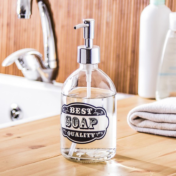 Dozownik do mydła w płynie szklany BEST SOAP QUALITY 450 ml
