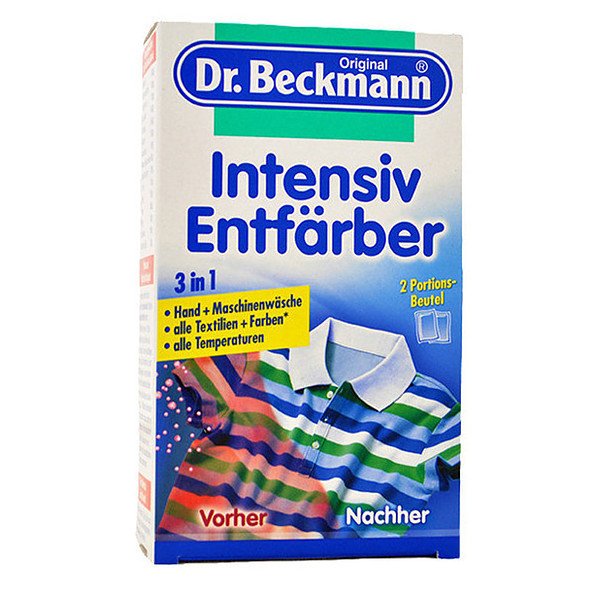 DR BECKMANN Intensiv Entfarber 3w1 2 x 100 g - proszek do prania w kartonie