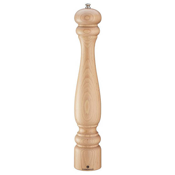 Młynek do pieprzu drewniany ręczny ZASSENHAUS POTSDAM BUK BEŻOWY 40 cm