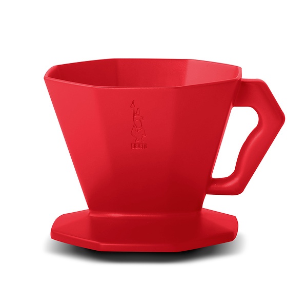 BIALETTI Pour Over 4 filiżanki czerwony - dripper / filtr do kawy plastikowy