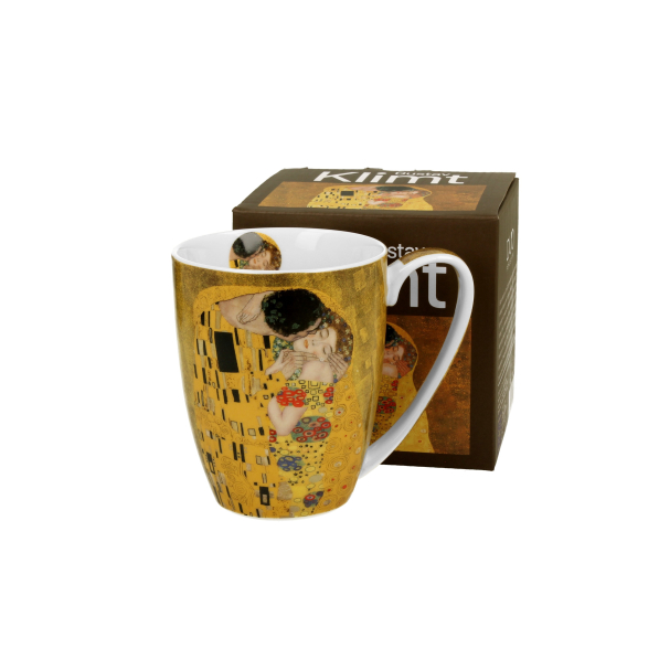 DUO Art Gallery by Gustav Klimt The Kiss Bullet 390 ml brązowy - kubek porcelanowy 