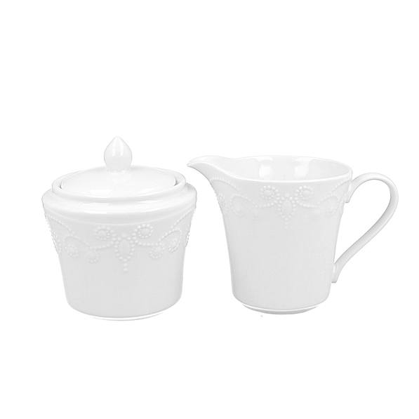 DUO Ing 250 ml białe - cukiernica i mlecznik porcelanowe