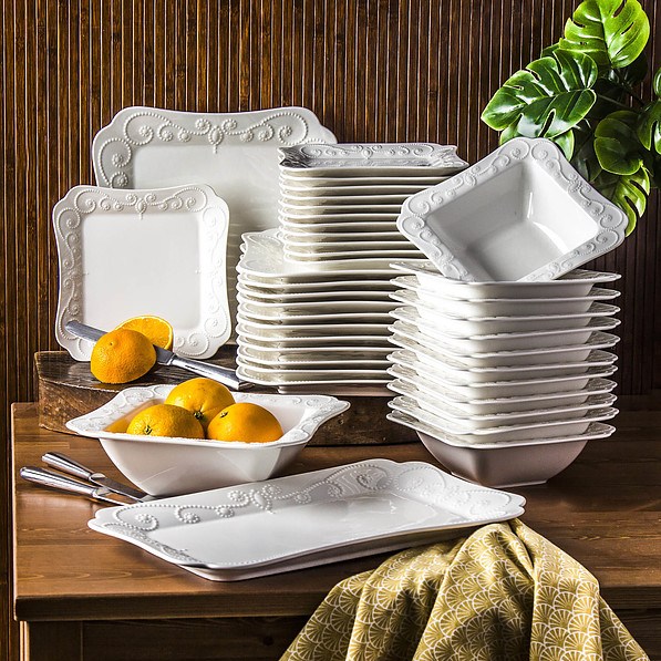 DUO Ing 38 el. biały - serwis obiadowy porcelanowy na 12 osób
