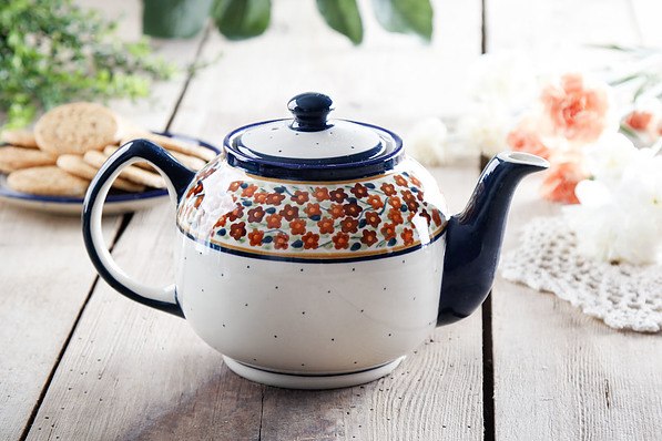 BOLESŁAWIEC GU-596 DEK. DU52 1 l - dzbanek do herbaty i kawy ceramiczny