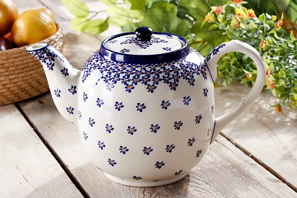 Dzbanek do herbaty i kawy ceramiczny GU-597 DEK. 882A Bolesławiec 1,5 l
