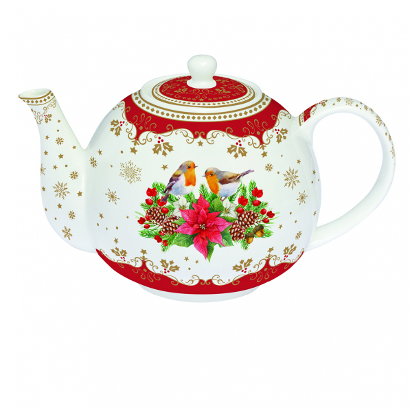 Dzbanek do herbaty i kawy porcelanowy z zaparzaczem CHRISTMAS MELODY 1 l