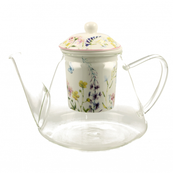 Dzbanek do herbaty szklany z zaparzaczem DUO FLOWER ALICE 1,2 l