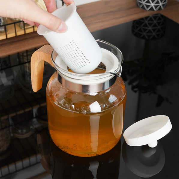 Dzbanek do herbaty szklany z zaparzaczem EXCELLENT HOUSEWARE 1,3 l
