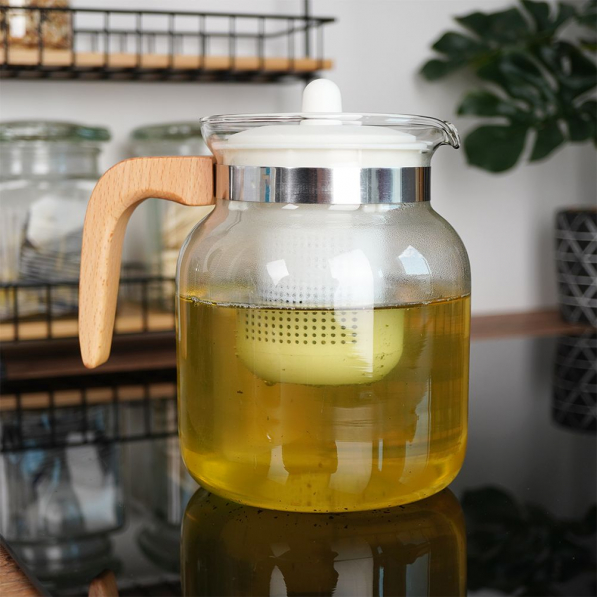 Dzbanek do herbaty szklany z zaparzaczem EXCELLENT HOUSEWARE 1,3 l