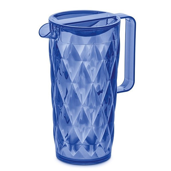 KOZIOL Crystal niebieski 1,6 l - dzbanek do wody i napojów plastikowy z pokrywką