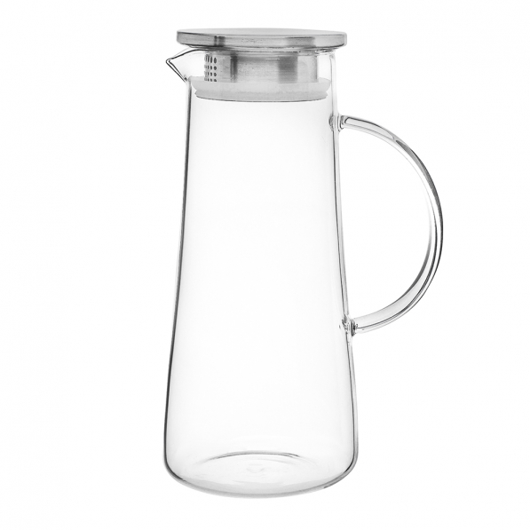 Dzbanek do wody i napojów szklany z pokrywką ANDREA 1,2 l