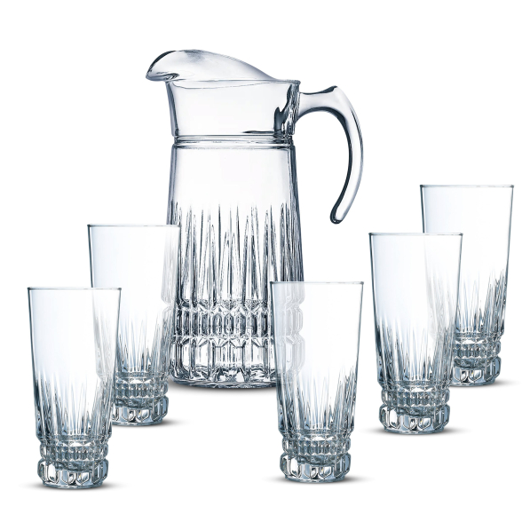 Dzbanek do wody i napojów szklany ze szklankami LUMINARC IMPERATOR 1,6 l