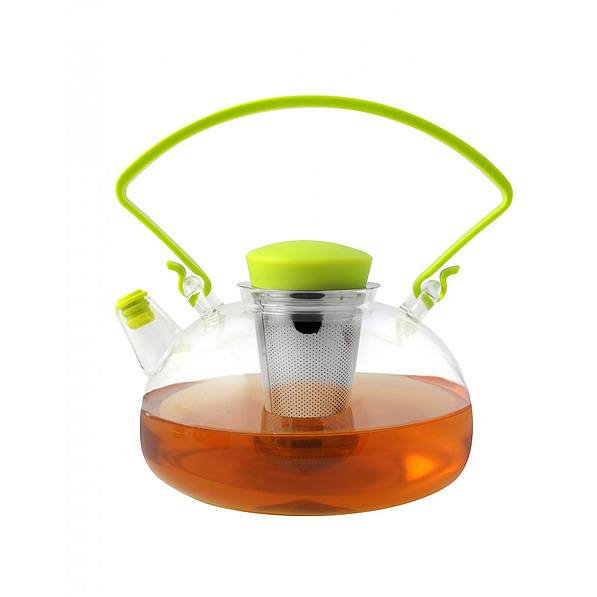 VIALLI DESIGN Amo Tea 1 l zielony - dzbanek do herbaty szklany z zaparzaczem
