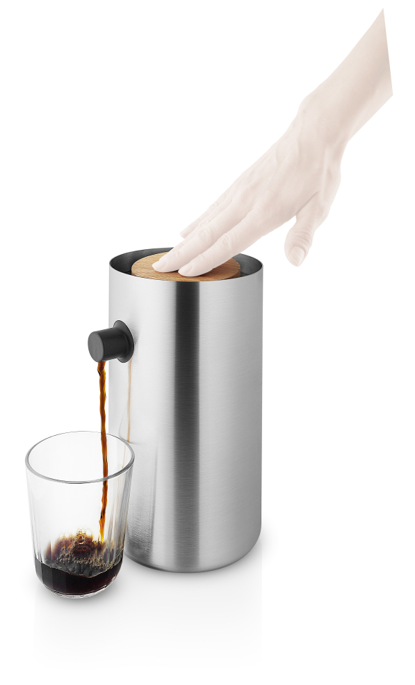 EVA SOLO Nordic Kitchen 1,8 l - termos konferencyjny próżniowy z pompką do kawy i herbaty ze stali nierdzewnej