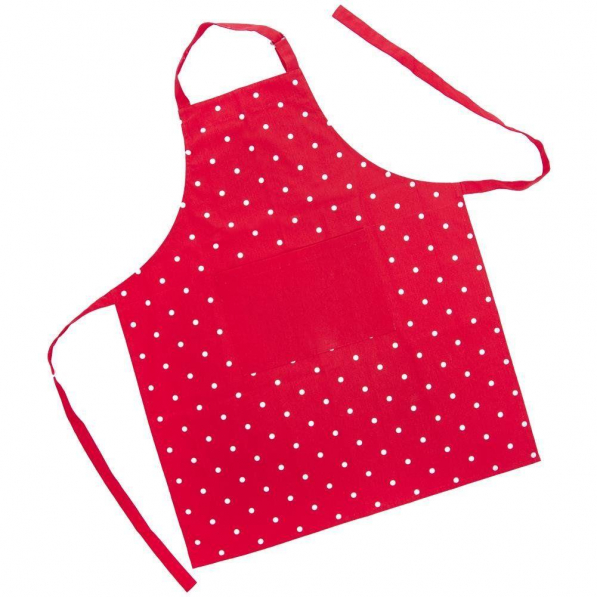 Fartuch kuchenny POLKA DOTS RED AND WHITE