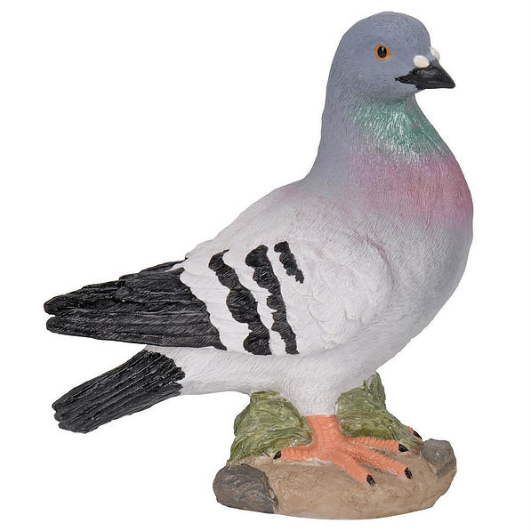 Figurka ogrodowa z polystonu GOŁĄB SZARA 23 cm