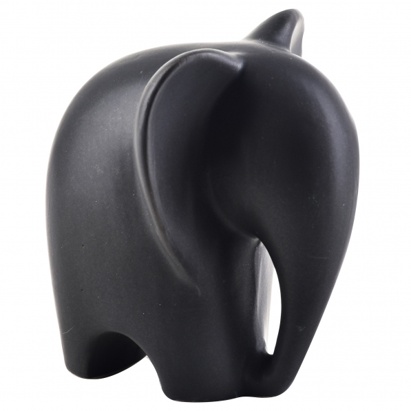 Figurka ozdobna ceramiczna MONDEX MIA SŁOŃ CZARNA 12,5 cm