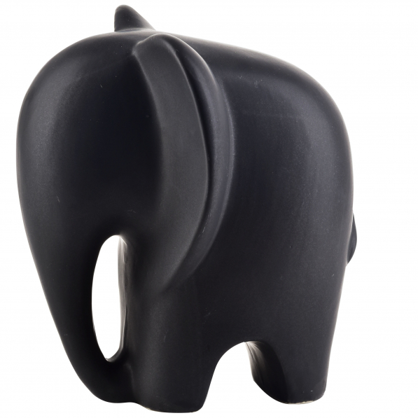 Figurka ozdobna ceramiczna MONDEX MIA SŁOŃ CZARNA 16,4 cm