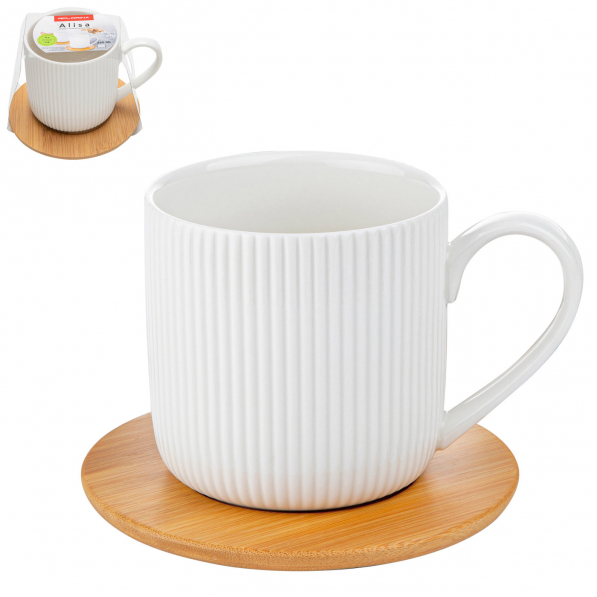 Filiżanka ceramiczna ze spodkiem FLORINA ALISA 260 ml