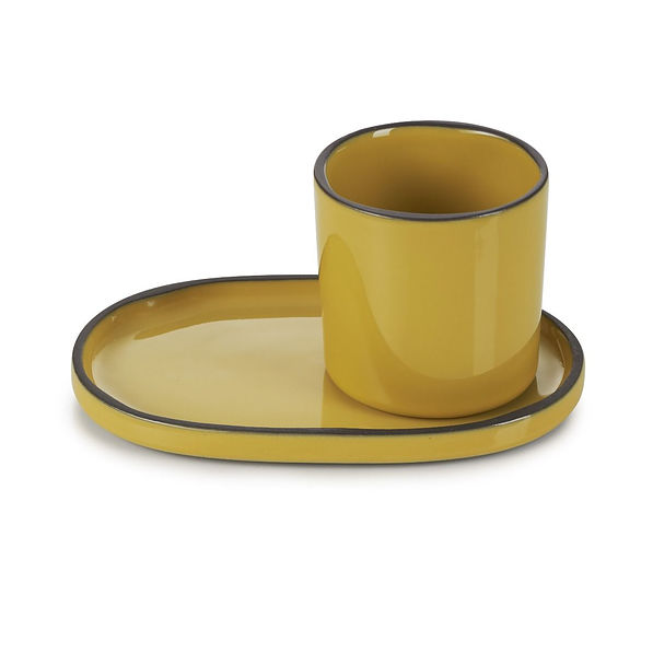 REVOL Caractere Kurkuma 80 ml żółta – filiżanka do espresso porcelanowa