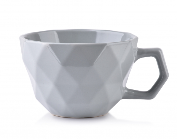 Filiżanka do kawy i herbaty ceramiczna AFFEK DESIGN ADEL SZARA 400 ml