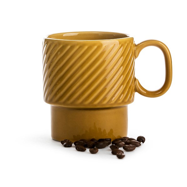 SAGAFORM Coffee Skos miodowa 250 ml - filiżanka do kawy i herbaty ceramiczna