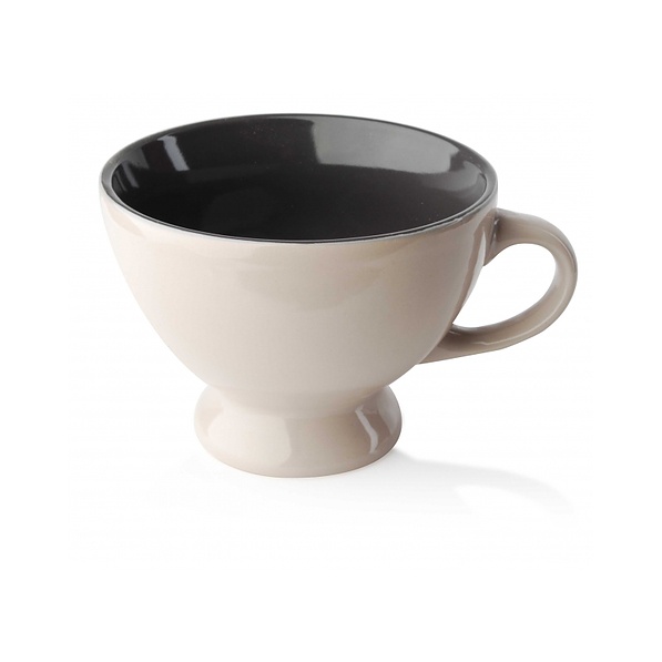 Filiżanka do kawy i herbaty porcelanowa AFFEK DESIGN JUMBO BEŻOWA 370 ml