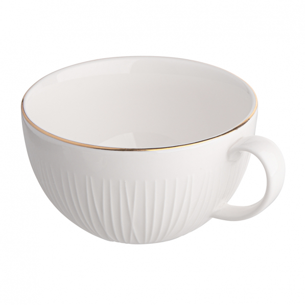 Filiżanka do kawy i herbaty porcelanowa ALESSIA ZŁOTA LINIA 300 ml