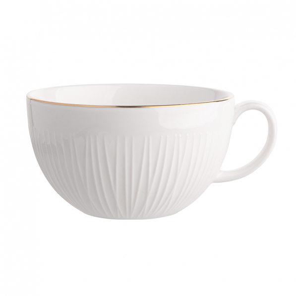 Filiżanka do kawy i herbaty porcelanowa ALESSIA ZŁOTA LINIA 300 ml