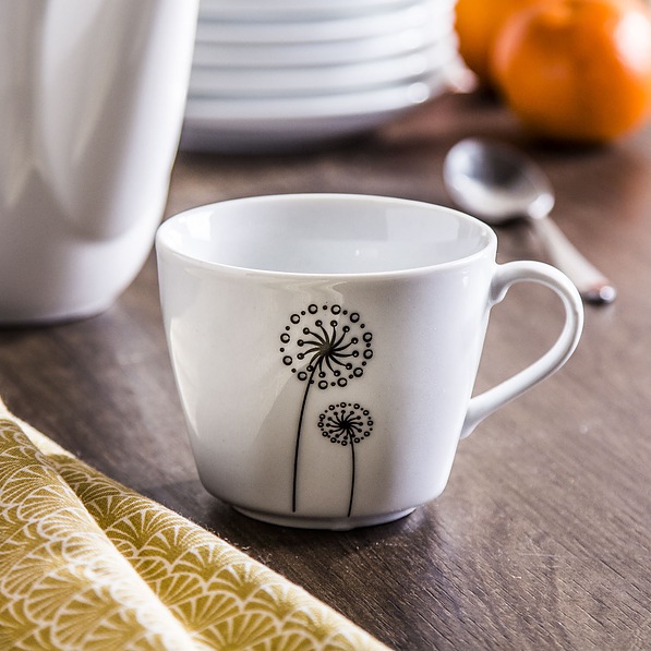 Filiżanka do kawy i herbaty porcelanowa VERSO BIAŁA 180 ml