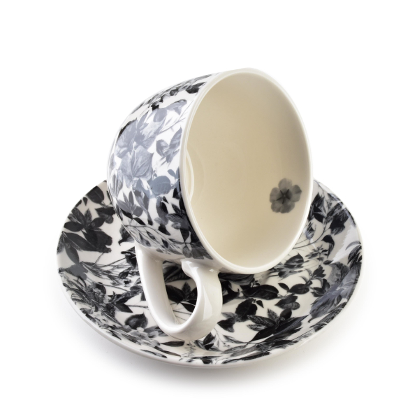 Filiżanka do kawy i herbaty porcelanowa ze spodkiem AFFEK DESIGN HARPER 250 ml