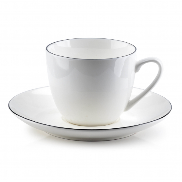 Filiżanka do kawy i herbaty porcelanowa ze spodkiem AFFEK DESIGN SIMPLE 220 ml