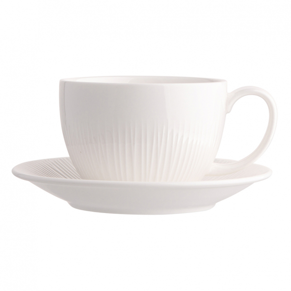 Filiżanka do kawy i herbaty porcelanowa ze spodkiem ALESSIA 250 ml