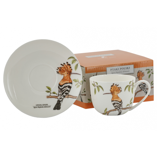 Filiżanka do kawy i herbaty porcelanowa ze spodkiem BY AGATA HAJDECKA 280 ml