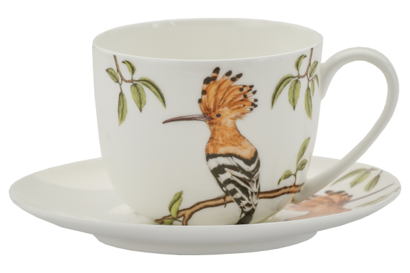 Filiżanka do kawy i herbaty porcelanowa ze spodkiem BY AGATA HAJDECKA 280 ml