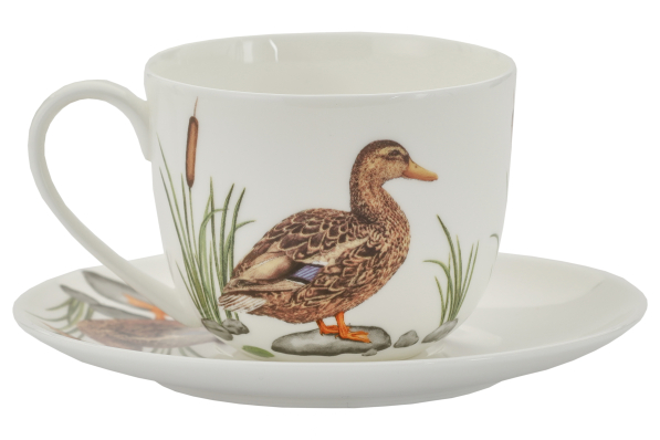 Filiżanka do kawy i herbaty porcelanowa ze spodkiem BY AGATA HAJDECKA 280 ml