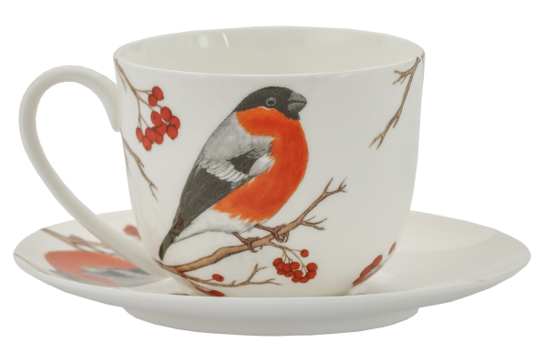 Filiżanka do kawy i herbaty porcelanowa ze spodkiem BY AGATA HAJDECKA 280 ml