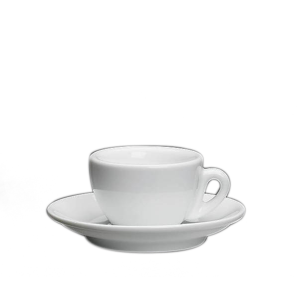 Filiżanka do espresso porcelanowa ze spodkiem CILIO ROMA BIAŁA 50 ml