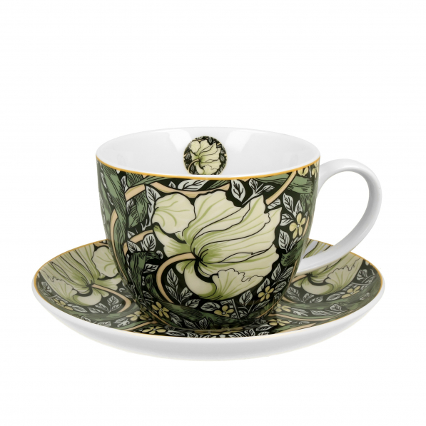 Filiżanka do kawy i herbaty porcelanowa ze spodkiem DUO ART GALLERY PIMPERNEL BY WILLIAM MORRIS PIMPERNEL 470 ml