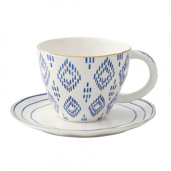 Filiżanka do kawy i herbaty porcelanowa ze spodkiem ELEGANCE 280 ml