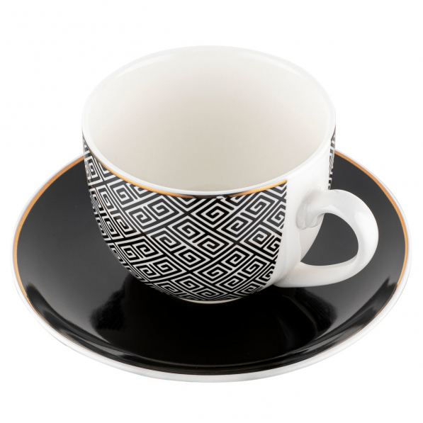 Filiżanka do kawy i herbaty porcelanowa ze spodkiem FLORINA LAUREN 240 ml