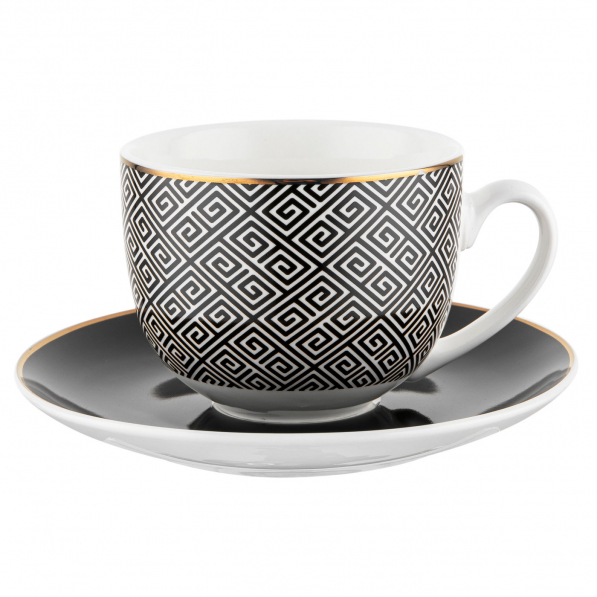 Filiżanka do kawy i herbaty porcelanowa ze spodkiem FLORINA LAUREN 240 ml