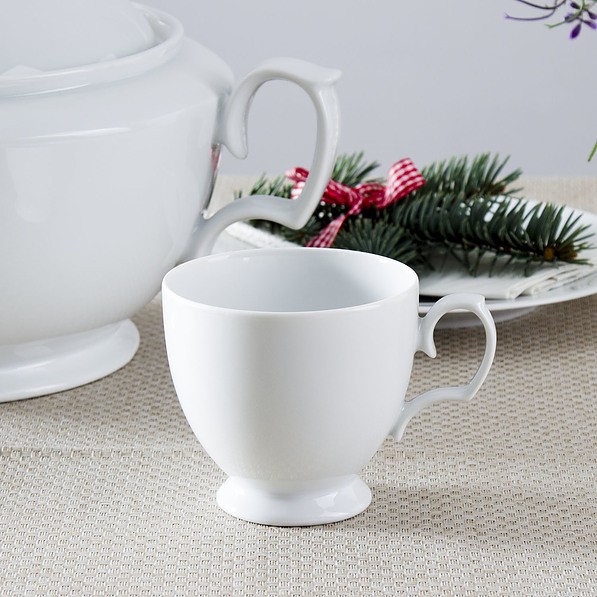 Filiżanka do kawy i herbaty porcelanowa MARIAPAULA BIAŁA 260 ml