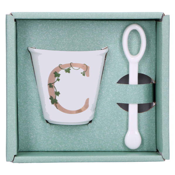 LA PORCELLANA BIANCA Unico C 75 ml - filiżanka do espresso porcelanowa z łyżeczką